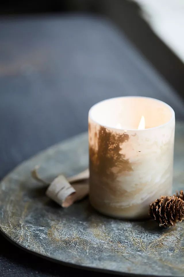 Linnea Marbled Metallic Candle Collection | Anthropologie (US)