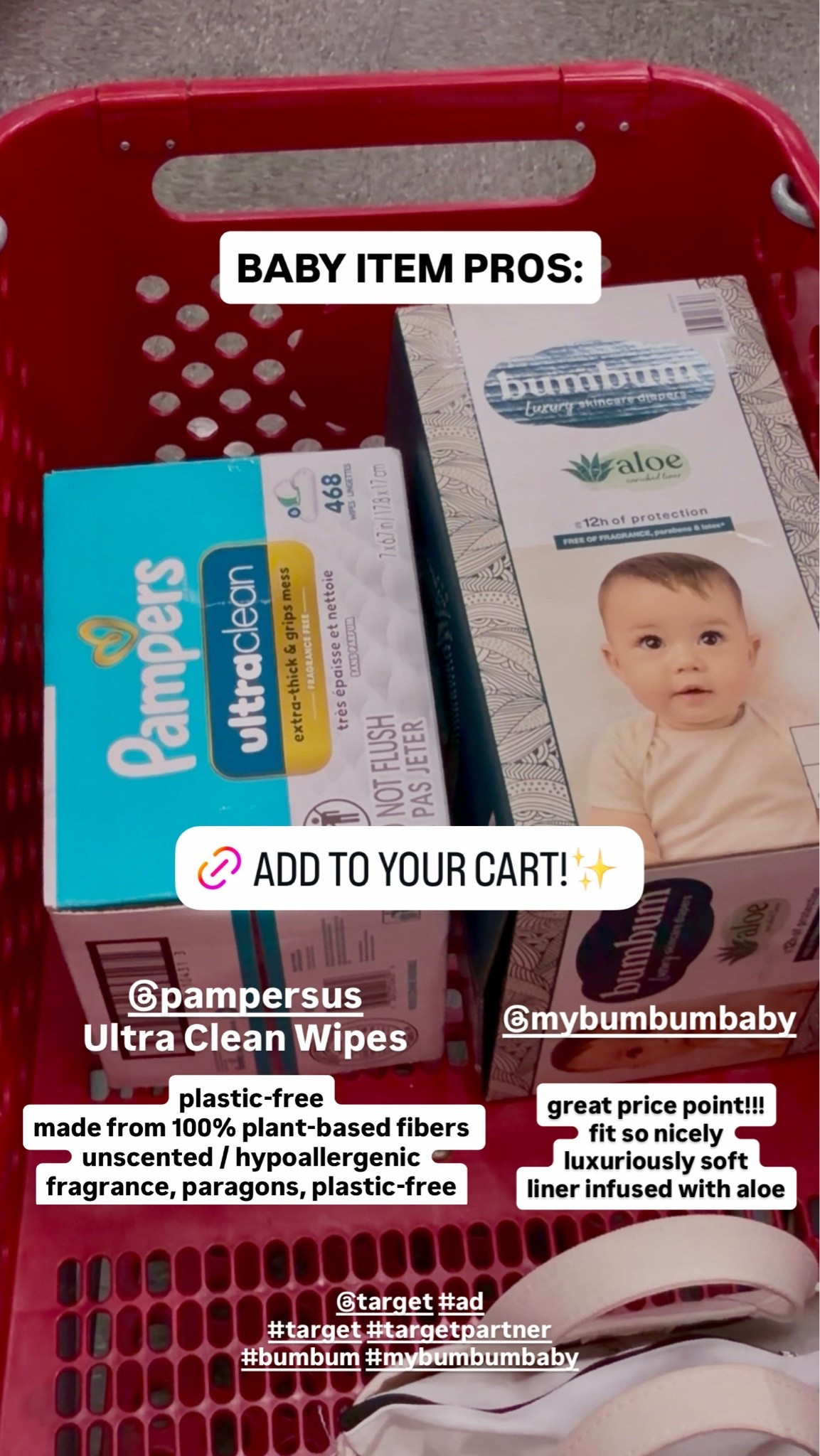 #ad One of my favorite little postpartum treats? A solo @Target run. 🤍
I stopped in to restock our diaper caddy with the bumbum Luxury Skincare Diapers and Pampers Ultra Clean Baby Wipes, and there's just something about a fully stocked nursery that makes me feel like I have my life a little more together. 🥹 @mybumbumbaby @pampersus
If you're building a Target Baby Registry, diapering essentials are definitely something I'd prioritize adding from the start!

#target #targetpartner #bumbum #postpartumselfcare