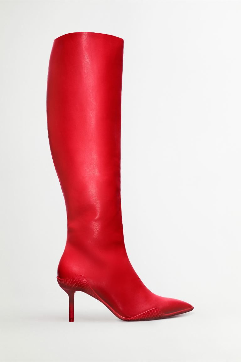 Knee-high Boots - Red - Ladies | H&M US | H&M (US + CA)