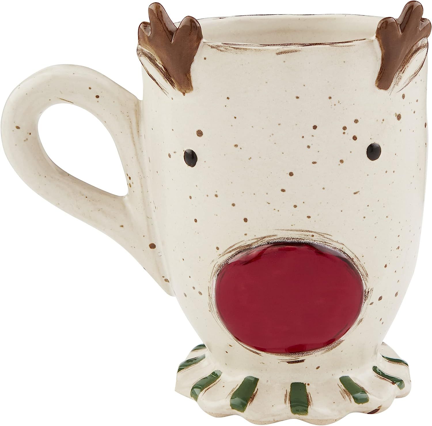 Mud Pie, Reindeer Farm, Farmhouse Christmas Pedestal Mug, 16 oz, 1 Count (Pack of 1) | Amazon (US)