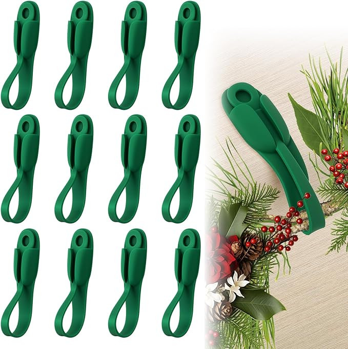 12 PCS Christmas Garland Hangers for Mantle, Fireplace Stocking and Garland Hanger, Stretchable a... | Amazon (US)