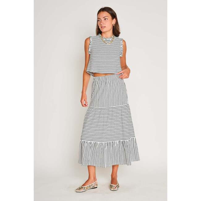 Aviana Tank, Blk & Wht Stripe | Maisonette
