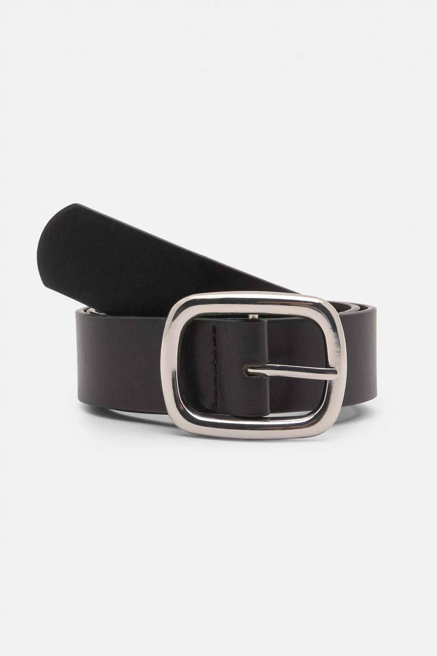 Faux leather belt with square buckle | PULL and BEAR UK