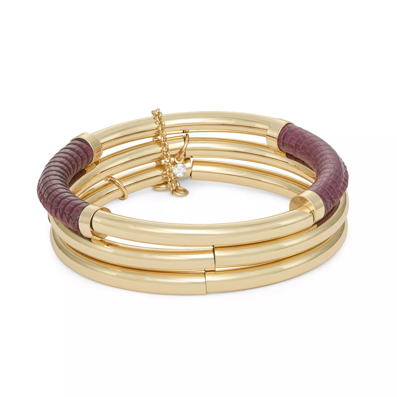 Nine West Gold Tone Faux Leather Accent 3-Piece Stretch Bracelet Set | Kohl's