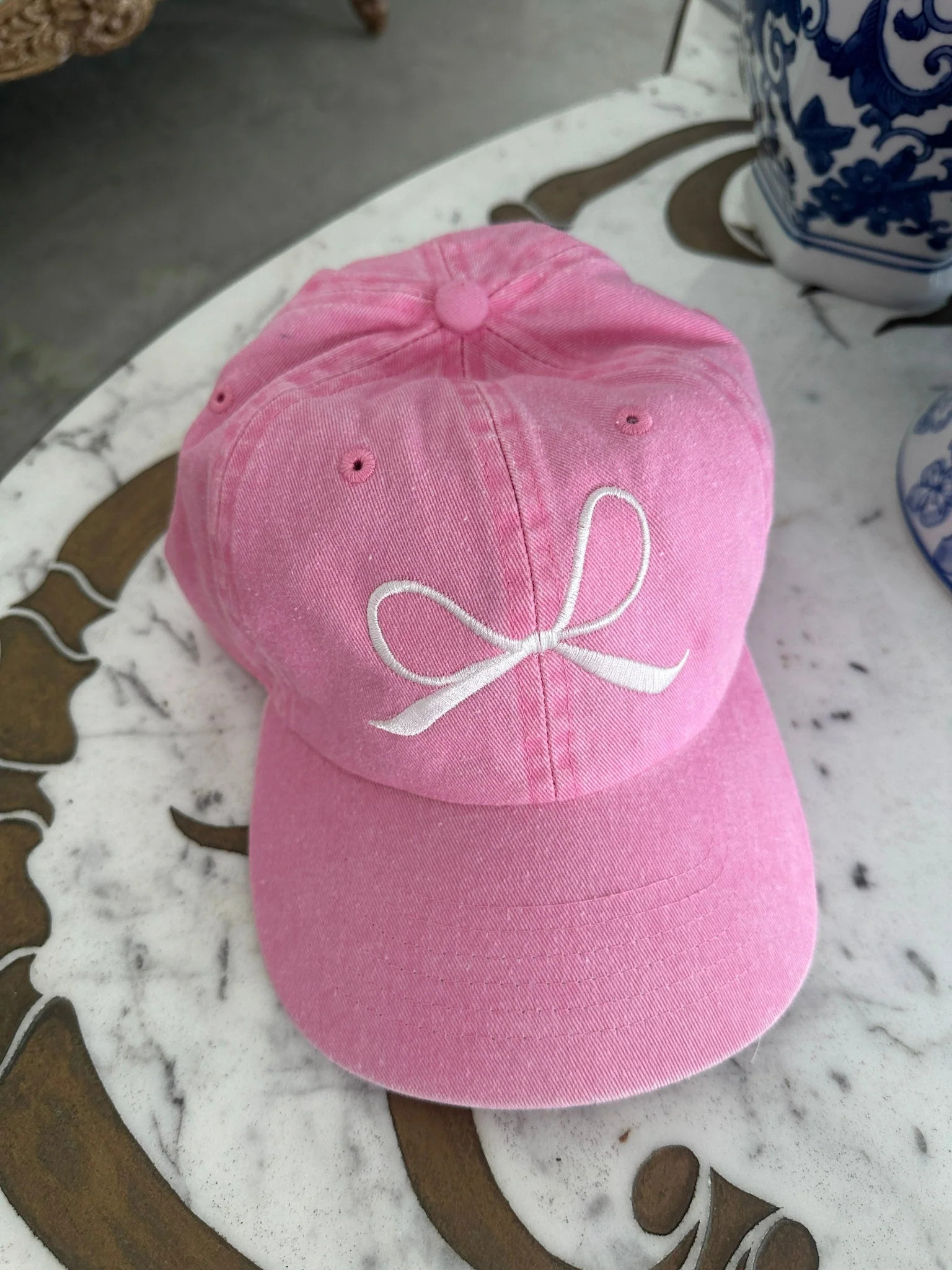 Pink Bow Baseball Hat | Flourish in Frills