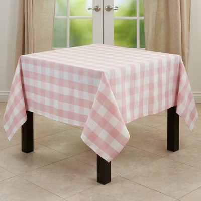 Saro Lifestyle Buffalo Plaid Cotton Blend Tablecloth | Target