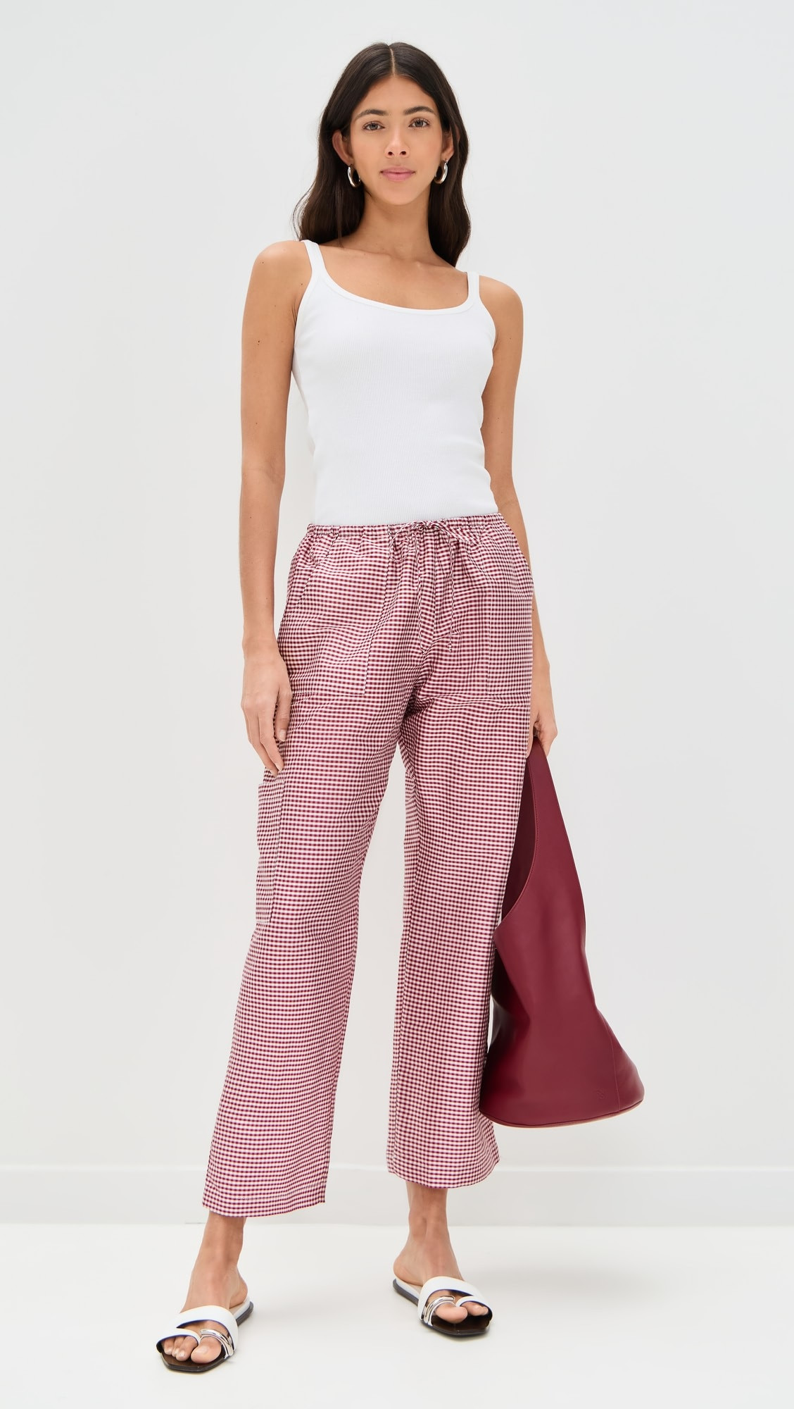 DONNI. The Taffeta Gingham Drawstring Cargo Pants | Shopbop | Shopbop
