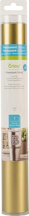 Cricut Premium Permanent Vinyl (12" x 48"), Strong Adhesive Lasts for 3 Years, UV & Water-Resista... | Amazon (US)
