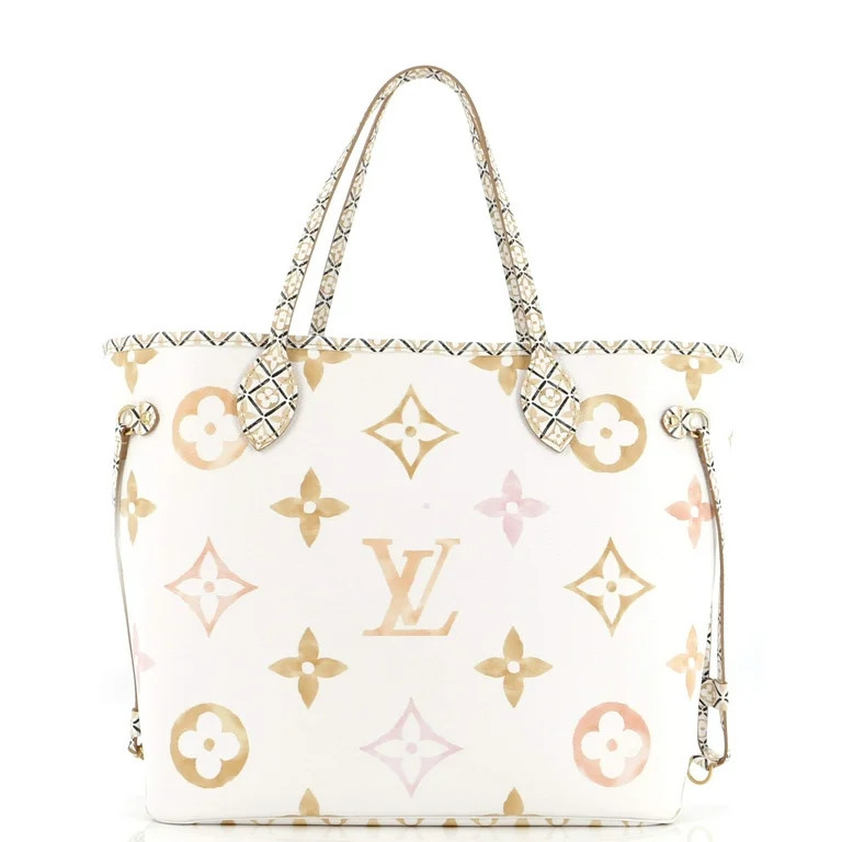 Pre-Owned Louis Vuitton Neverfull NM Tote By The Pool Monogram Watercolor Giant MM By Rebag | Walmart (US)