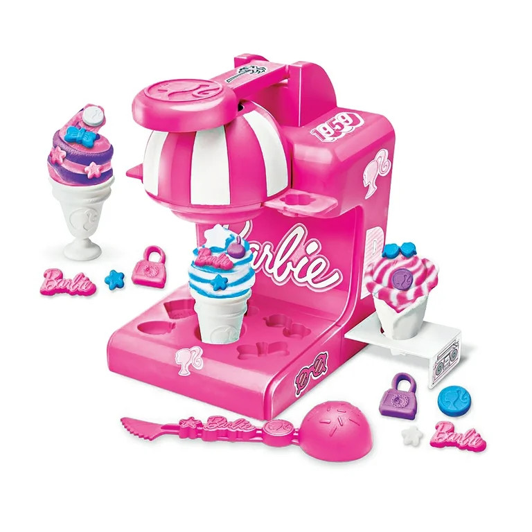 Collections Etc Barbie Softee Dough Ice Cram Shop with 4 Cans of Dough & Stickers - Walmart.com | Walmart (US)