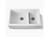 Whitehaven Self-Trimming Smart Divide 35" Undermount Large/Medium Double-Bowl Kitchen Sink w/ Tal... | Kohler