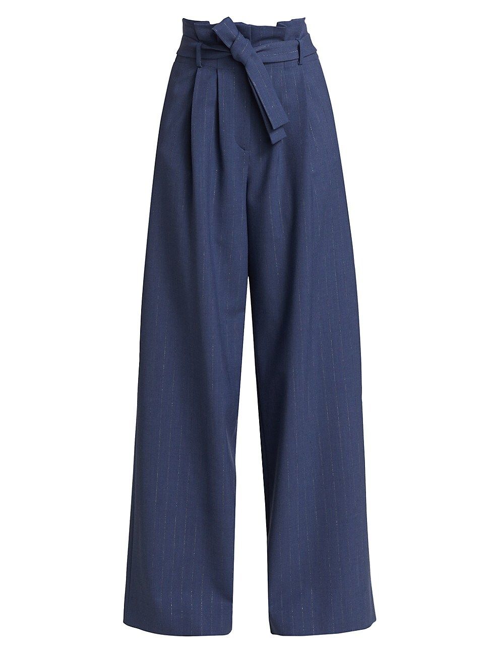 Piazza Sempione Women's High-Waist Belted Wide-Leg Pants - Blue - Size 44 (8) | Saks Fifth Avenue