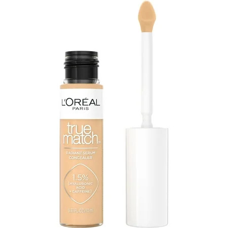 L Oreal Paris True Match Radiant Serum Concealer with Hyaluronic Acid W5 Medium 0.33 fl oz | Walmart (US)
