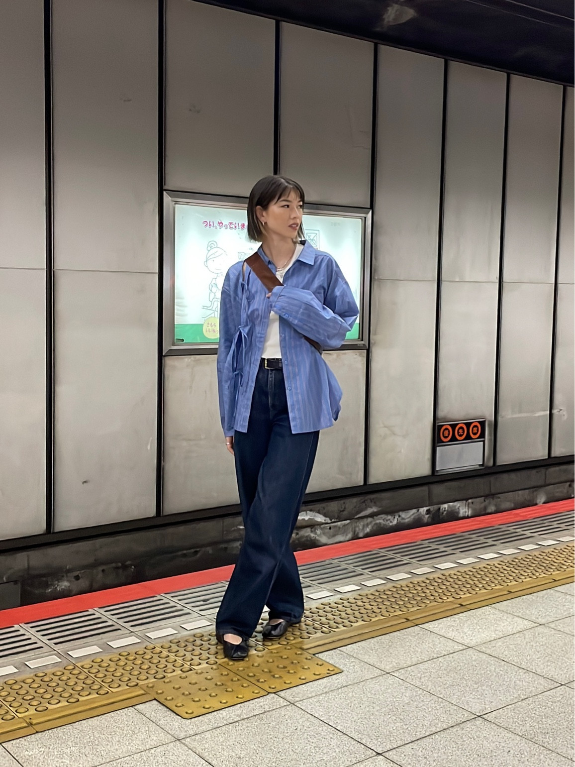 Shirt: from Japanese store “KBF”, jeans: Uniqlo, shoes:reformation, bag: COA.nyc