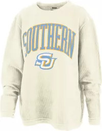Pressbox Women's Southern University Jaguars Corded Ivory Crewneck Sweater | DICK'S Sporting Goods