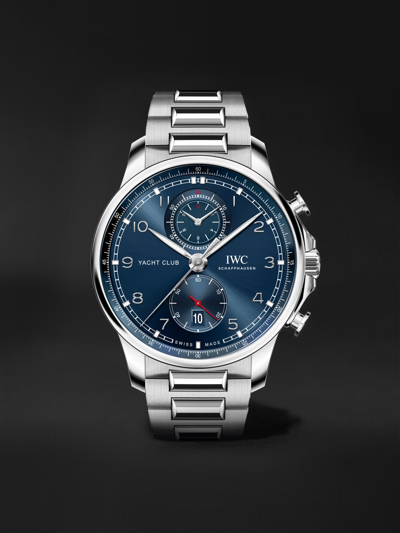 Blue Portugieser Yacht Club Automatic Chronograph 44.6mm Stainless Steel Watch, Ref. No. IW390701... | Mr Porter (US & CA)