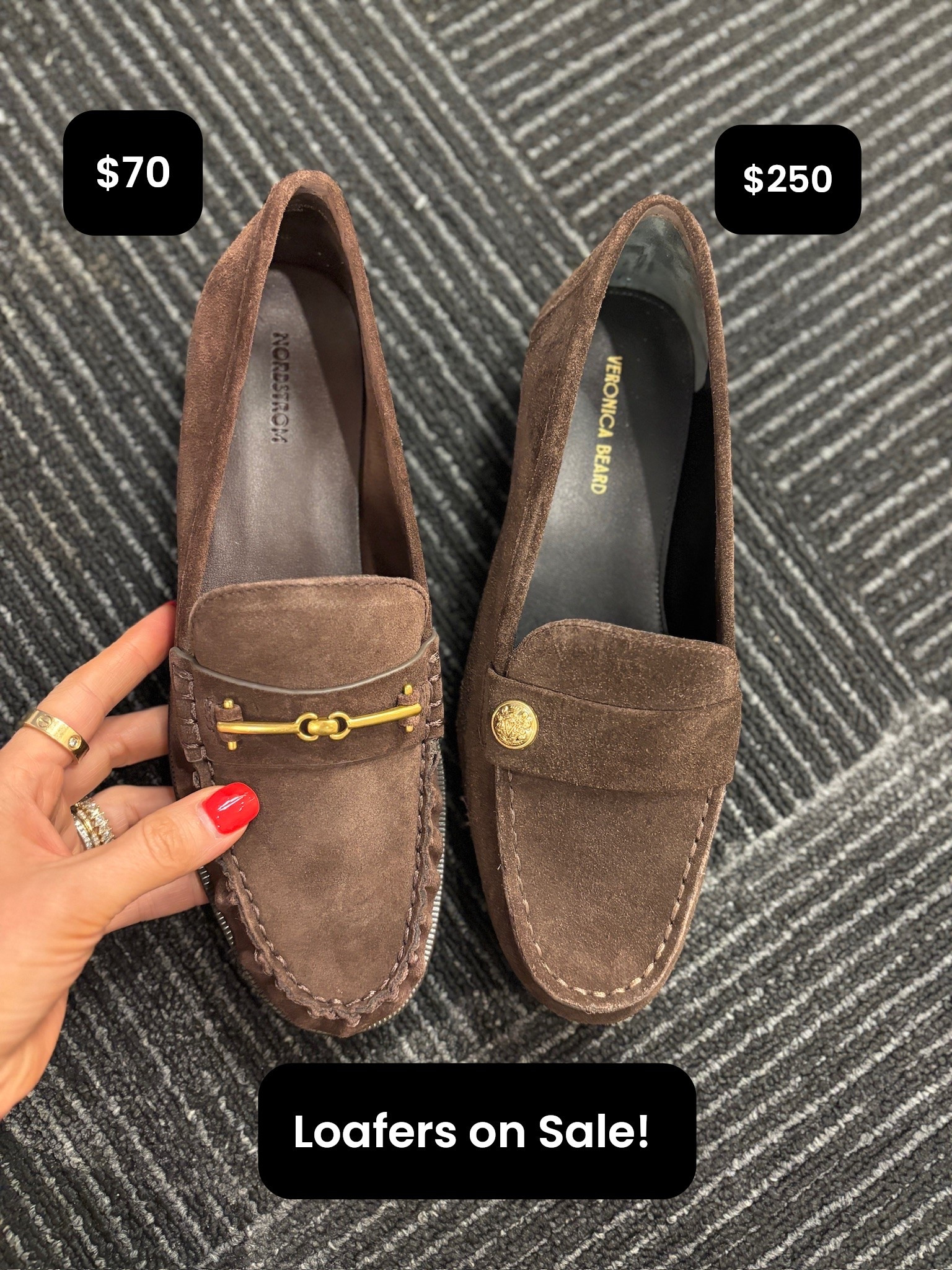 @nordstrom brown suede loafers included in the sale! One is Nordstrom brand, the other is @Veronica Beard

#LTKSaleAlert