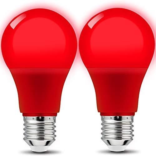 LED Red Light Bulb A19 Colored Light Bulbs 5Watt Equivalent 40w E26 Base for Party Wedding Hallow... | Amazon (US)