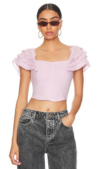 Thank You Very Sweetly Top in Blush Lilac | Revolve Clothing (Global)