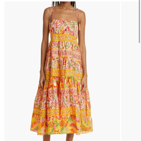 FARM Rio mixed fruits paradise midi dress size small | Poshmark