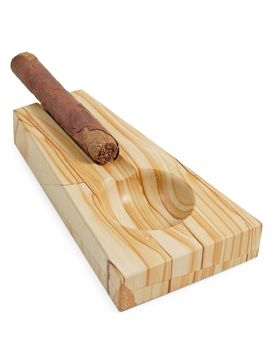 Bey-Berk Men's Single Cigar Marble Ashtray - Natural Marble | Saks Fifth Avenue OFF 5TH