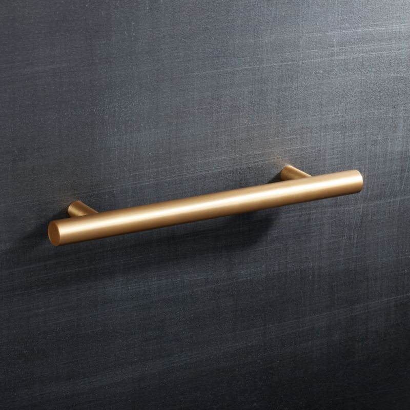 5" Brushed Brass Round Handle + Reviews | CB2 | CB2