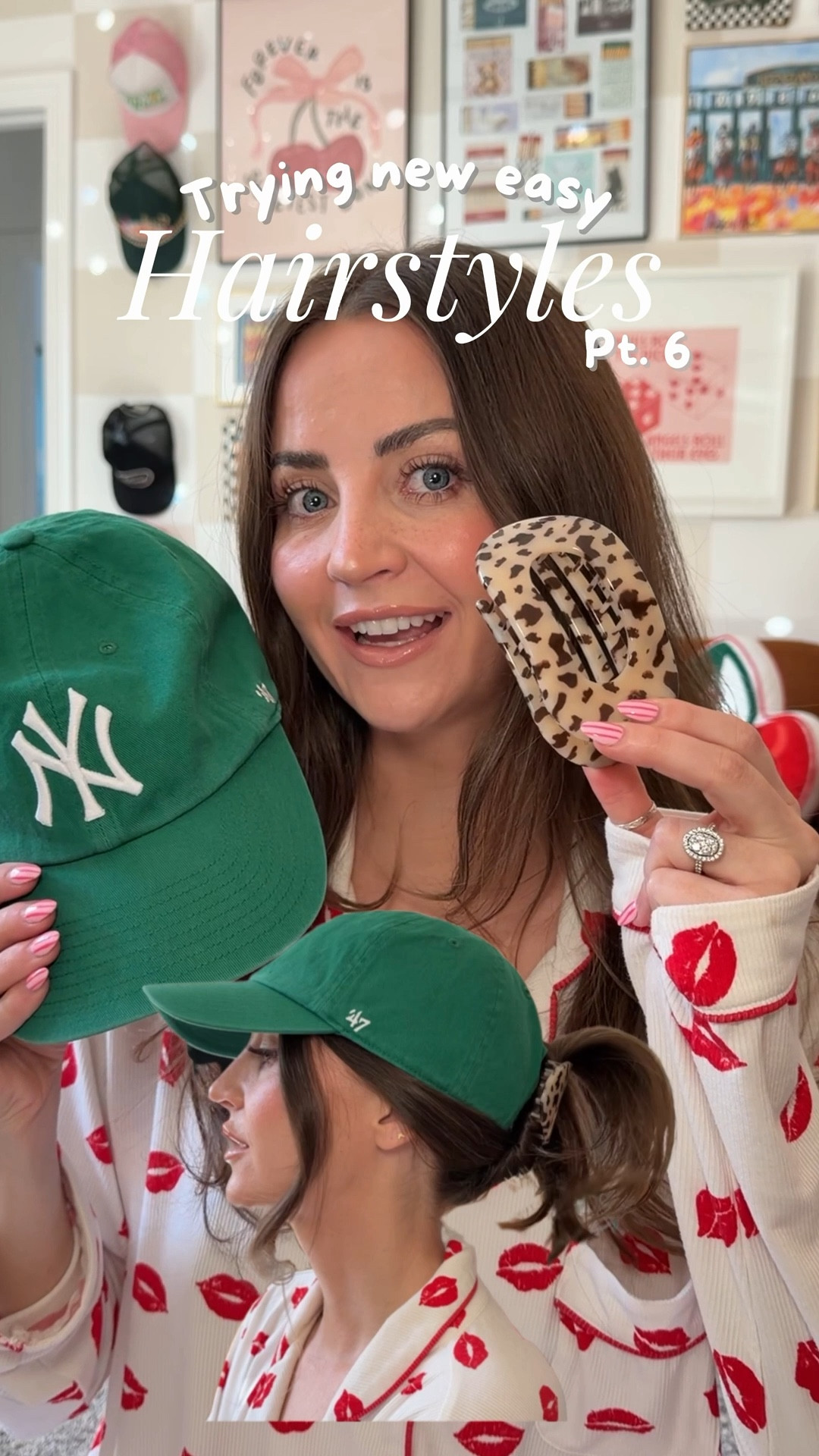 Hat and claw clip hairstyle! Best flat claw clips!

#LTKBeauty #LTKgrwm #LTKmomlife