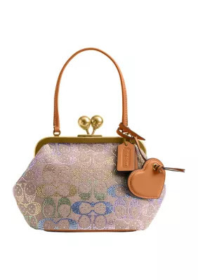 COACH Kisslock Frame Bag in Crystal Signature Jacquard | Belk