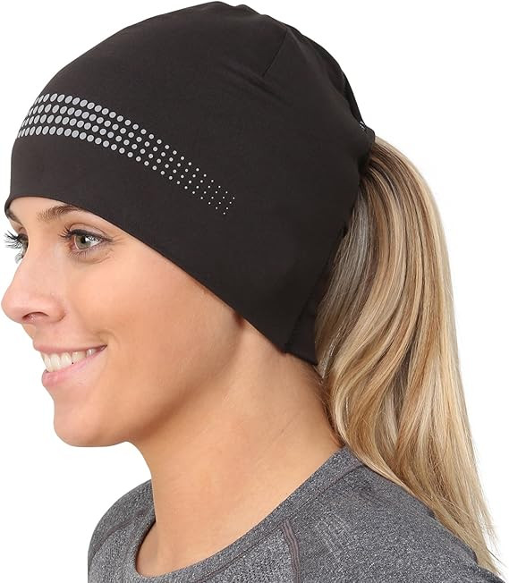 TrailHeads Ponytail Hat - Adrenaline Series | Women’s Running Beanie with Reflective Accents | ... | Amazon (US)