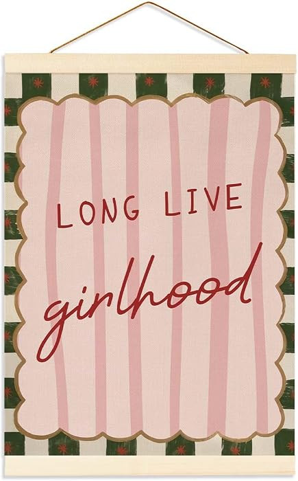 Long Live Girlhood Banner, Girls Room Decor, Vintage Nursery Wall Decor, Toddler Girl Bedroom Dec... | Amazon (US)