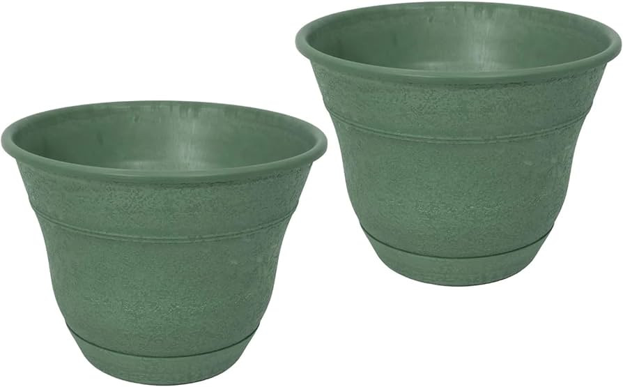 Bernini FirmaStone 15" Self-Watering Planters, Set of 2 – Durable Indoor/Outdoor Pots with Drai... | Amazon (US)