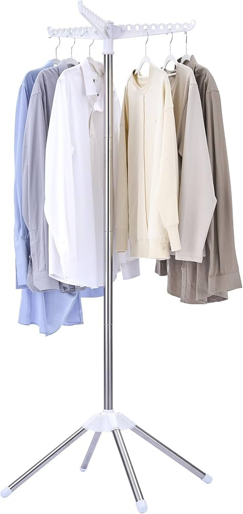 Clothes Drying Rack Foldable, 59 inch Tripod Laundry Drying Rack Indoor with Rotating Clothes Rai... | Amazon (US)