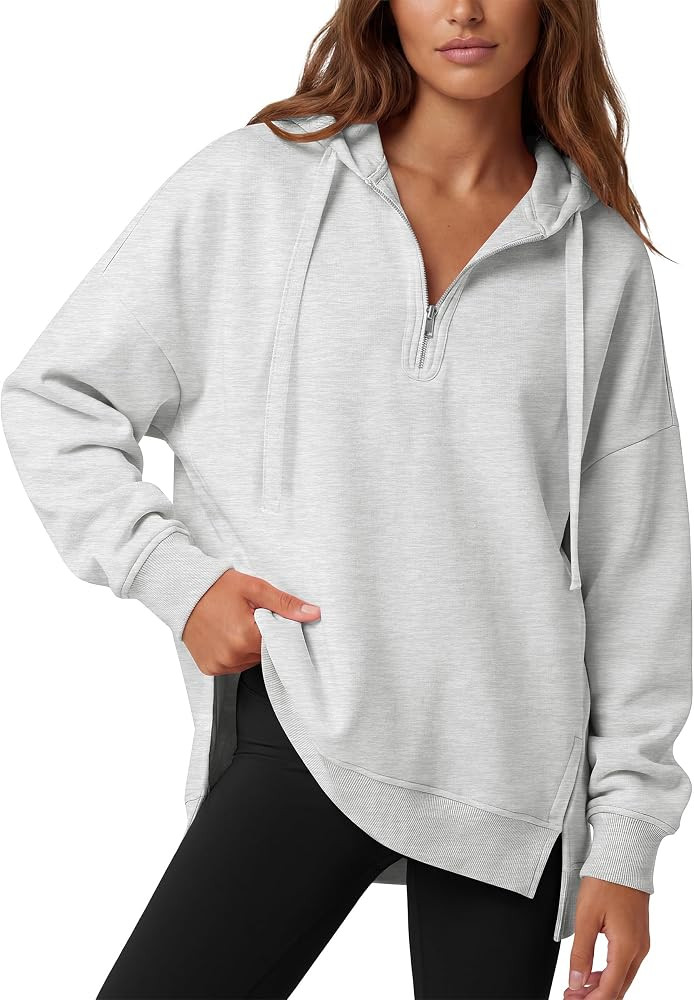 ANRABESS Hoodies for Women Oversized Quarter Zip Pullover | Amazon (US)