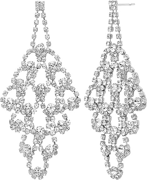 Badgley Mischka Women's Earrings - Wedding Bridal Elegant Crystal Chandelier Drop Dangle Earrings... | Amazon (US)