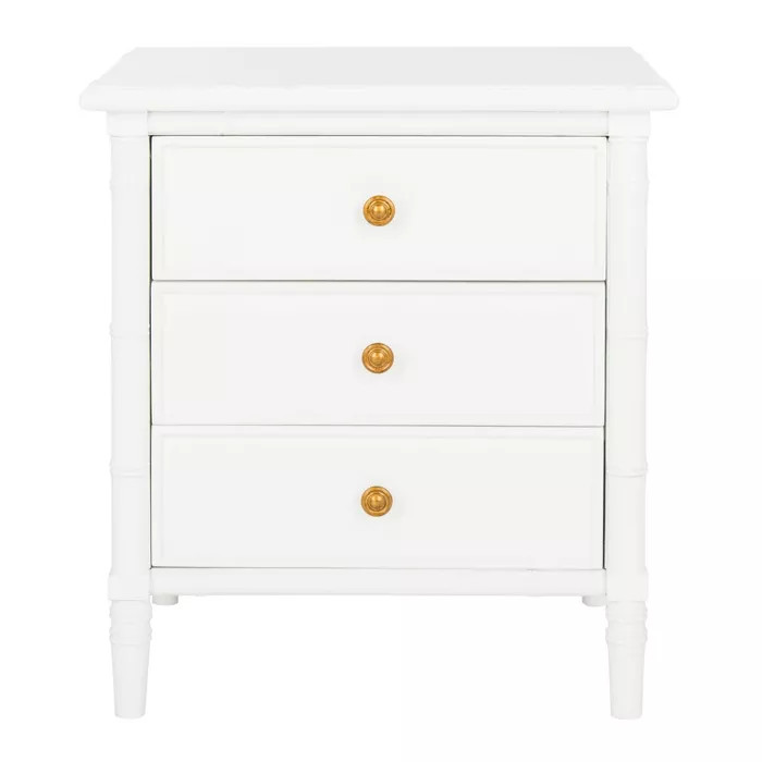 Mina 3 Drawer Coastal Nightstand - Safavieh | Target