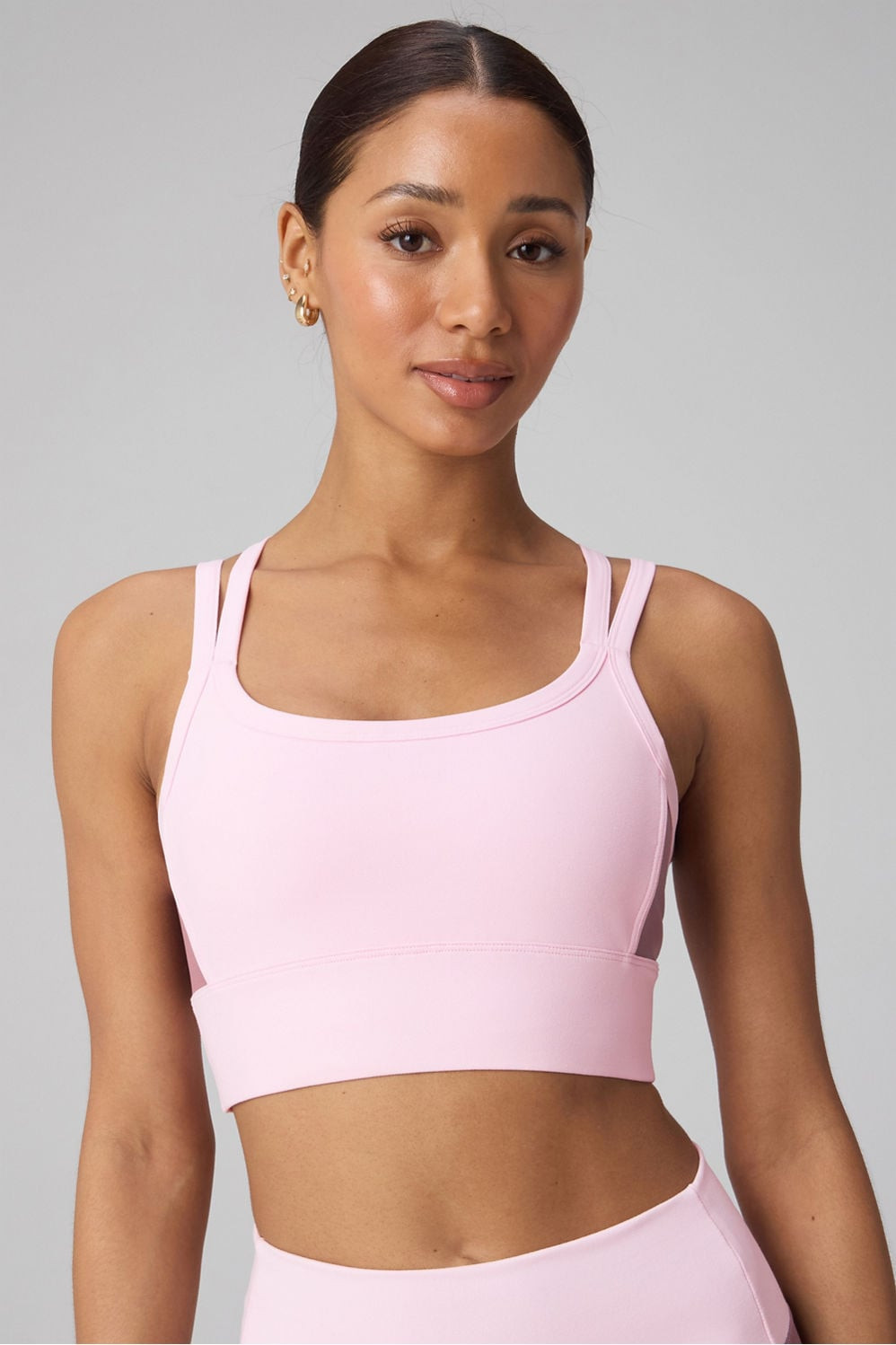 Principal Color Block Longline Medium Impact Bra | Fabletics