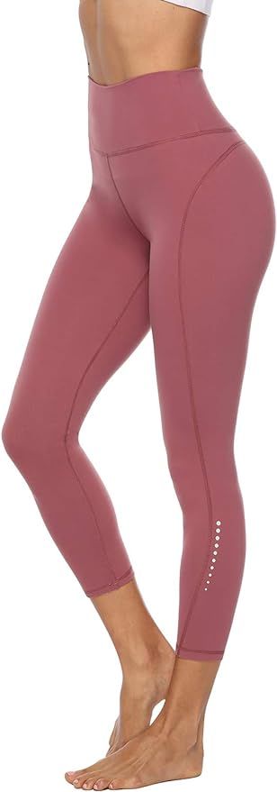 Edeey Women High Waist Yoga Leggings 2 POCKETS Workout Pants with Safe Night Reflector Tummy Cont... | Amazon (US)