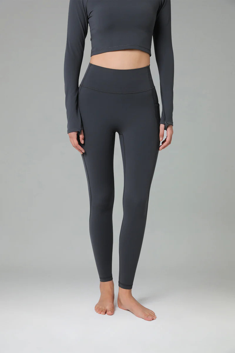 Dreamlux High Waisted No Front Seam 7/8 Workout Legging w/ Pockets | Colorfulkoala