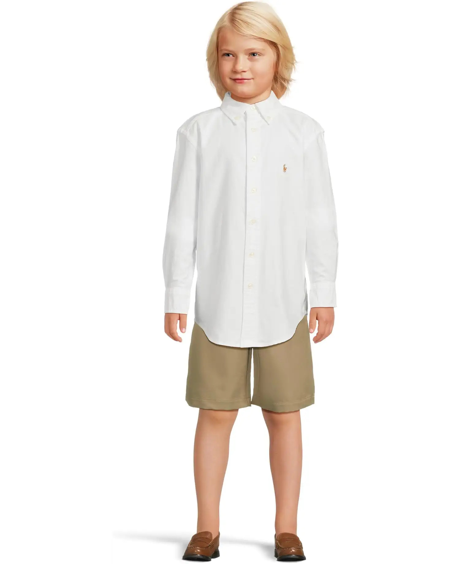 Cotton Oxford Sport Shirt (Big Kids) | Zappos