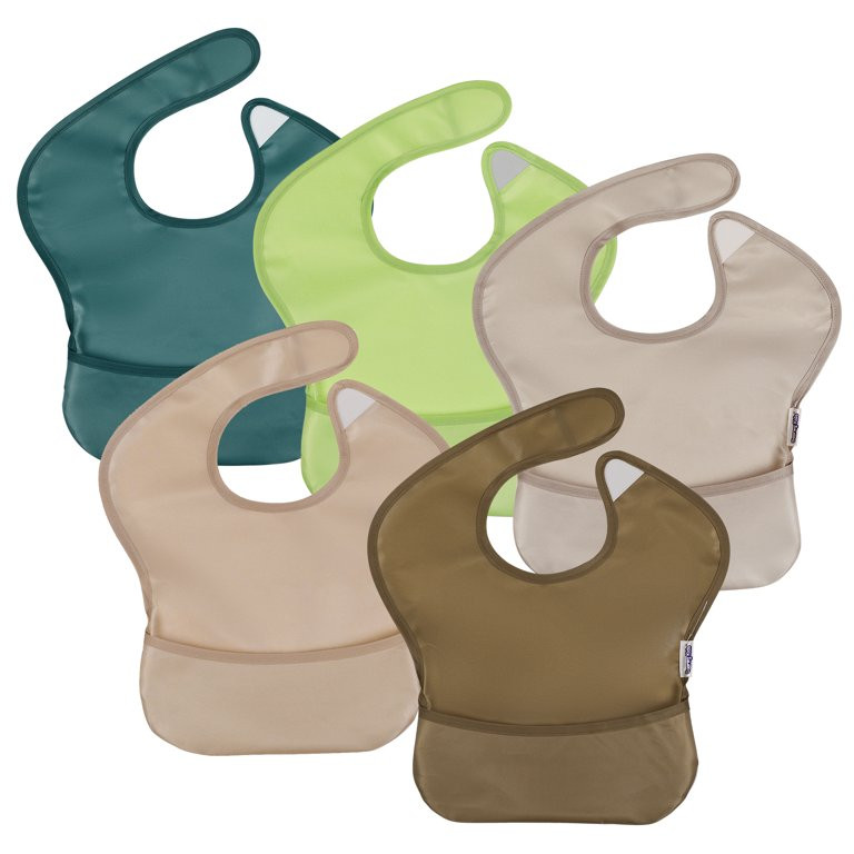 Gllquen Baby Waterproof Feeding Bibs 5 Pack for Toddler Infant Boys Girls, Grey | Walmart (US)