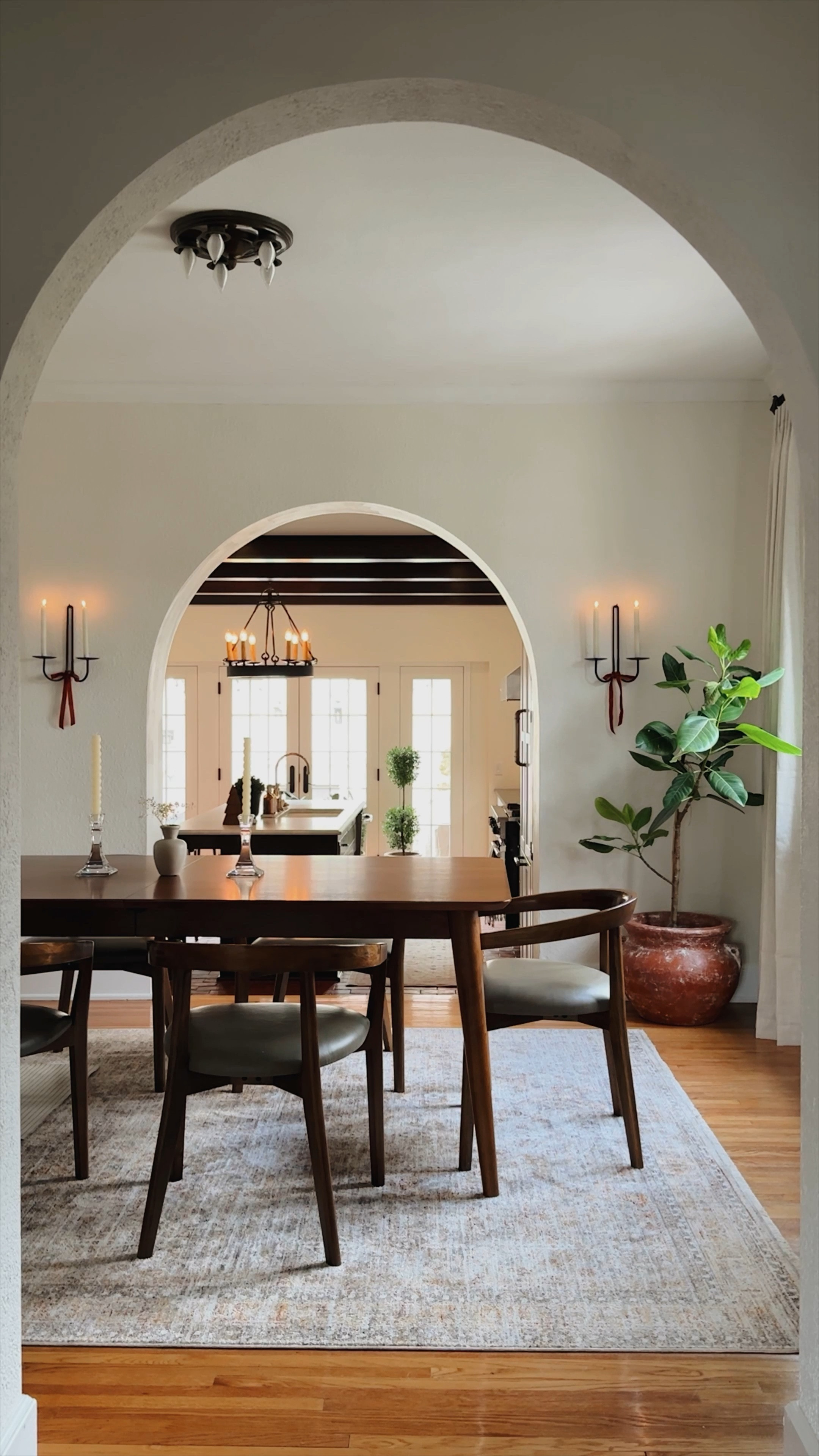 First glimpse of holiday decor in our home. *iron wall candle holder, remote control candles (will need to apply putty to ensure they stay on candle holder), copper velvet ribbons. All are on sale today! FYI: I purchased the candle holders/sconces from Connected Goods but linking similar (if not identical) ones if they sell out.#LTKCyberWeek 

#LTKsalealert #LTKhome