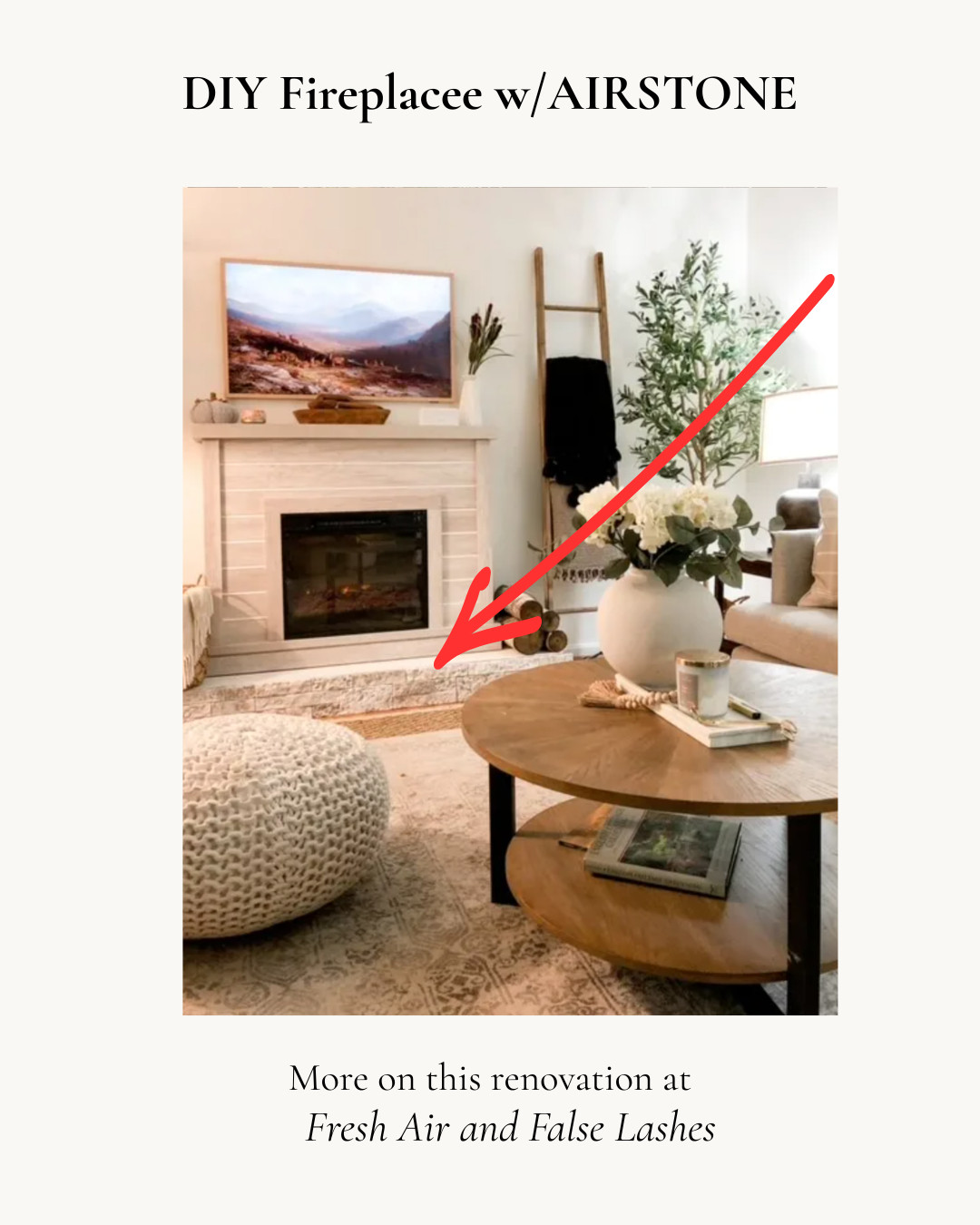 For all your DIY projects, I cannot recommend this faux stone enough. Can go indoors or outdoors! SUPER easy to apply and can be cut by hand without power tools or a tile saw. Lasts forever and budget friendly. You can see more about this entire living room makeover as well as the DIY on this fireplace on the blog under "decor": https://freshairandfalselashes.com/small-living-room-makeover/

#livingroommakeover #DIYproject #livingroomdecor #smalllivingroom #budgetlivingroommakeover #smalllivingroommakeover #livingroomdecor #boholivingroom #chicfarmhouselivingroom #budgetdecor  

 #LTKOver40 #LTKHome #LTKSaleAlert