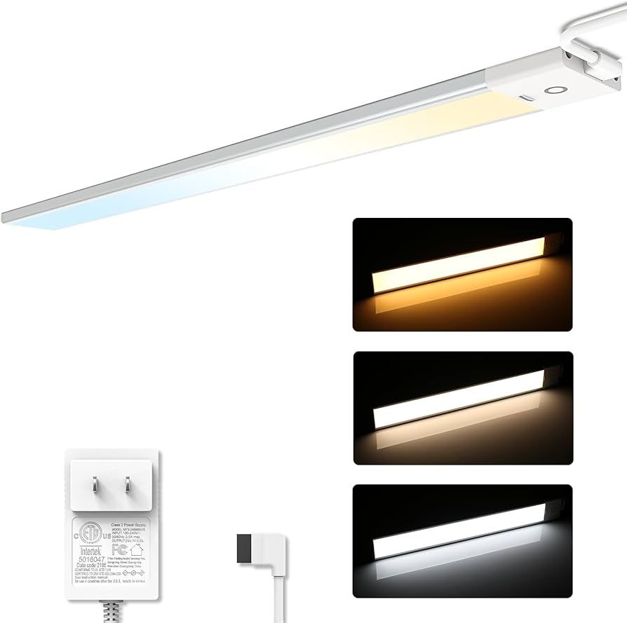 MYPLUS 16" Under Cabinet Lights with Touch Sensor and 5 Color Temperature, 8.7 W,63 LEDs,370 Lume... | Amazon (US)