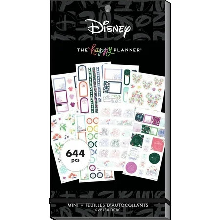 The Happy Planner Disney © Mickey Mouse & Minnie Mouse Floral Value Pack Stickers - Mini | Walmart (US)