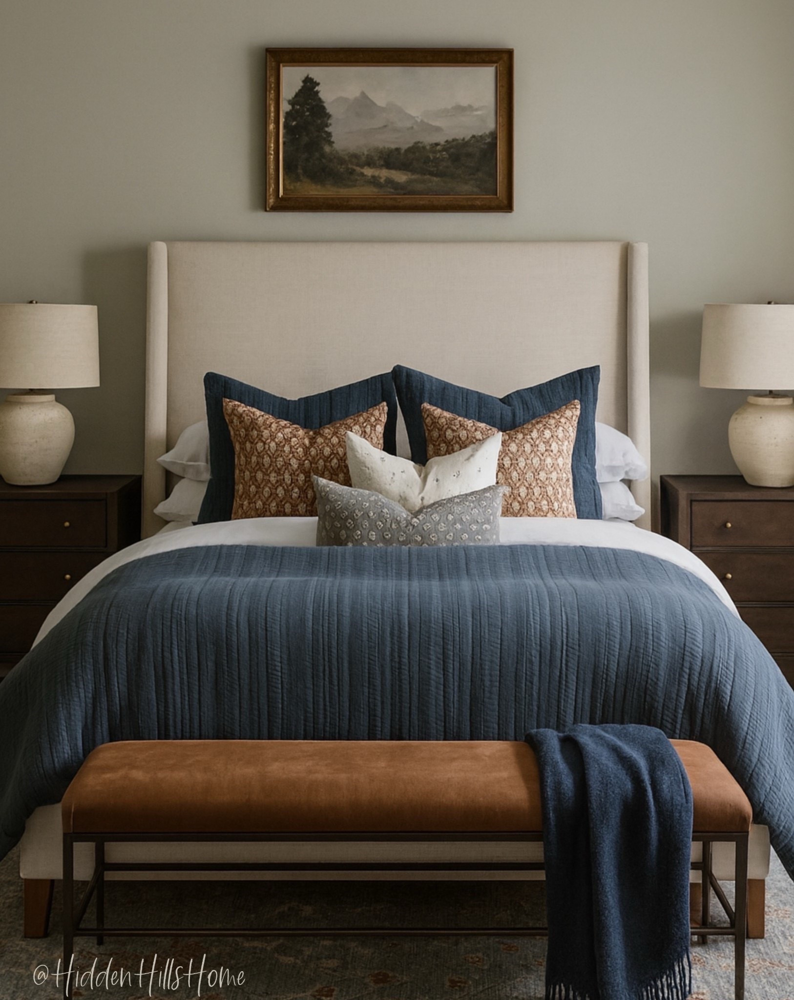 Bedroom decor mood board, bedroom design ideas, master bedroom decor ideas, bedding, nightstands #bedroom
Paint color is SW Silverpointe

#LTKSeasonal #LTKHome #LTKSaleAlert