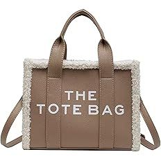 NEGBIU Tote Bag for Women, PU Leather Tote Bag with Lamb Wool, Crossbody Handbag for Travel/Work... | Amazon (US)