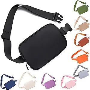 Belt bag Fanny pack crossbody bags for women Everywhere belt bag (black) | Amazon (US)