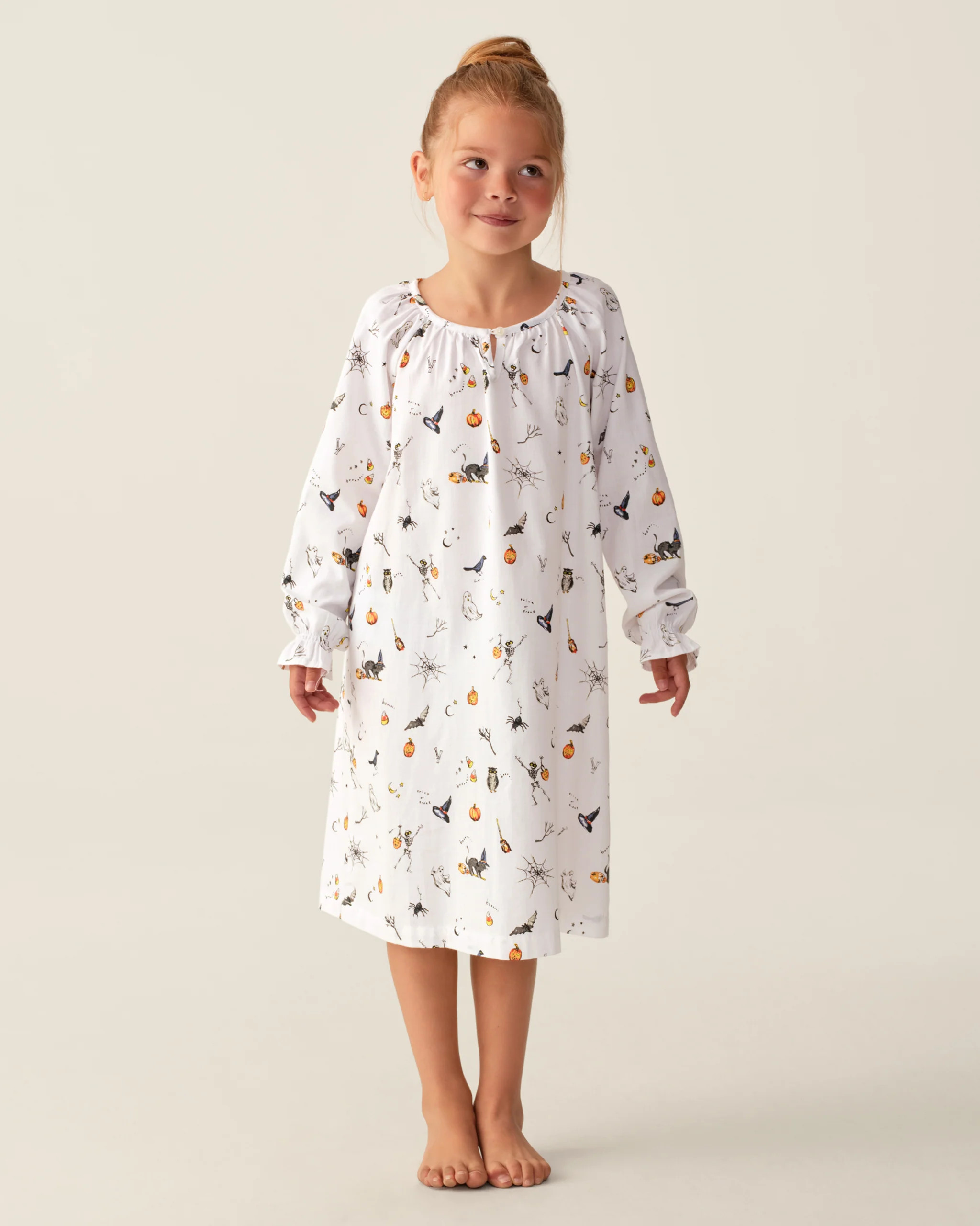 Girl's Twill Delphine Nightgown in Trick or Treat | Petite Plume