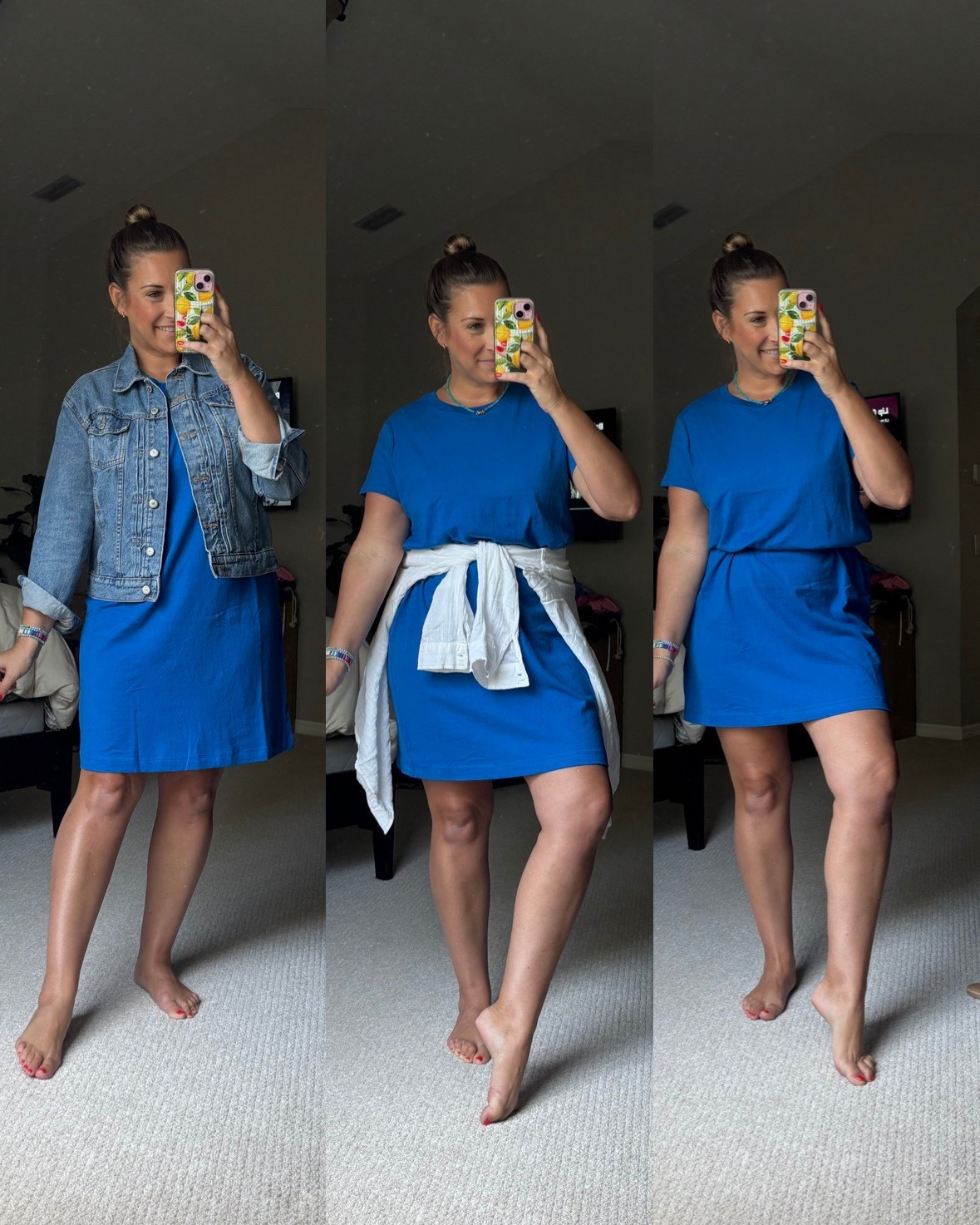 $9 tshirt dress from Walmart- great for teaching, errands & mom life bc it’s not too short 💙🤩

TTS- medium, size down for a more fitted look 

#LTKSaleAlert #LTKMidsize #LTKStyleTip