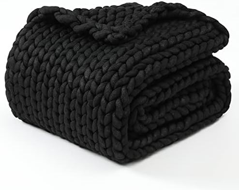YnM Original Hand Knitted Throw Blanket, Cosy & Breathable Chunky Knit Throw, no Pilling or Shedd... | Amazon (US)